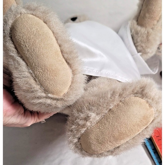 Vintage Vermont Teddy Bear Co Plush White Gown Purple Hat Medium USA 1993 - Picture 14 of 14